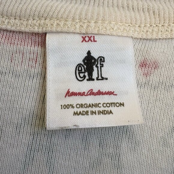 Hanna Andersson  Adult XXL Organic Cotton Top ELF Christmas pajama long Sleeve - Picture 3 of 6